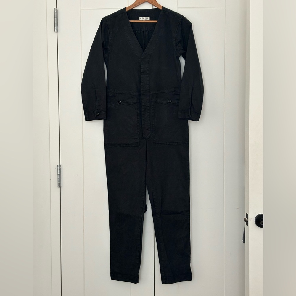 Alex Mill V-neck Jumpsuit, Size XS, Black